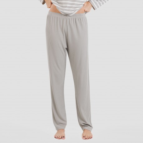 Pigiama a costine bicolore