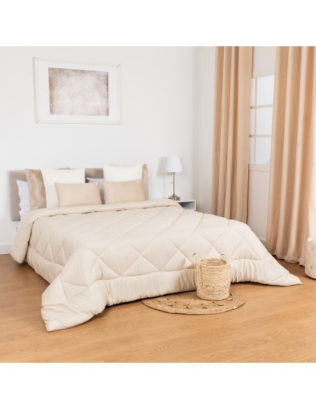 Trapunta effetto consumato tinta unita