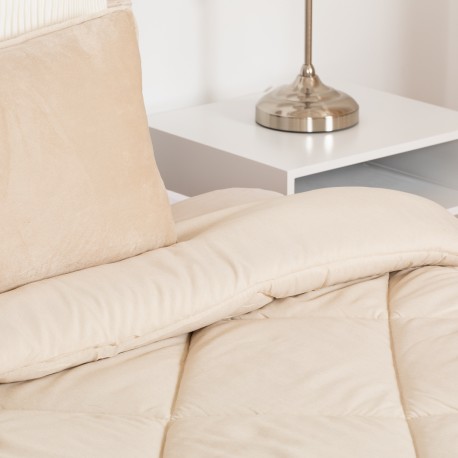 Trapunta effetto consumato tinta unita