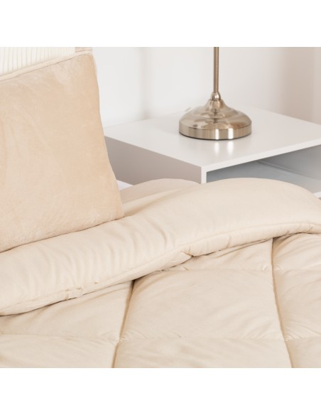 Trapunta effetto consumato tinta unita