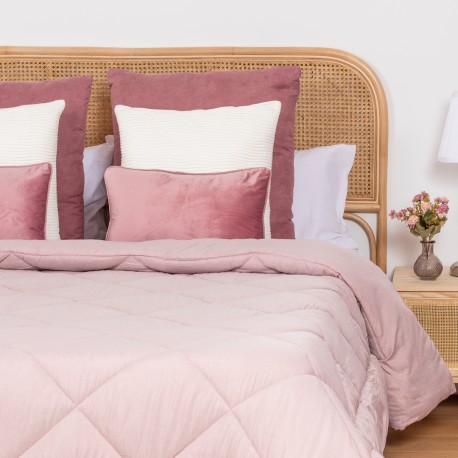 Trapunta effetto consumato tinta unita