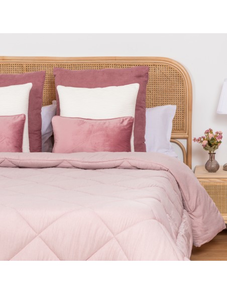 Trapunta effetto consumato tinta unita