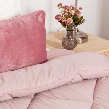 Trapunta effetto consumato tinta unita