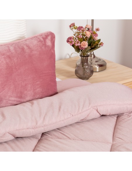 Trapunta effetto consumato tinta unita