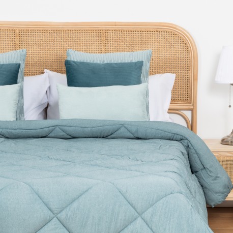 Trapunta effetto consumato tinta unita