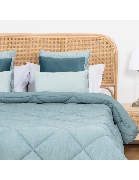 Trapunta effetto consumato tinta unita