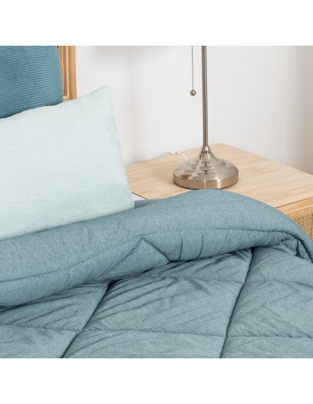 Trapunta effetto consumato tinta unita