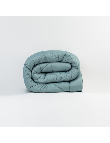 Trapunta effetto consumato tinta unita