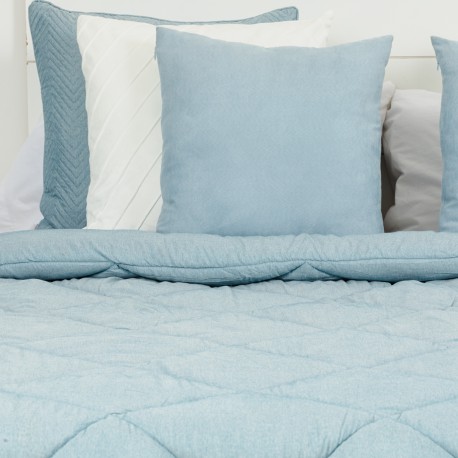 Trapunta effetto consumato tinta unita