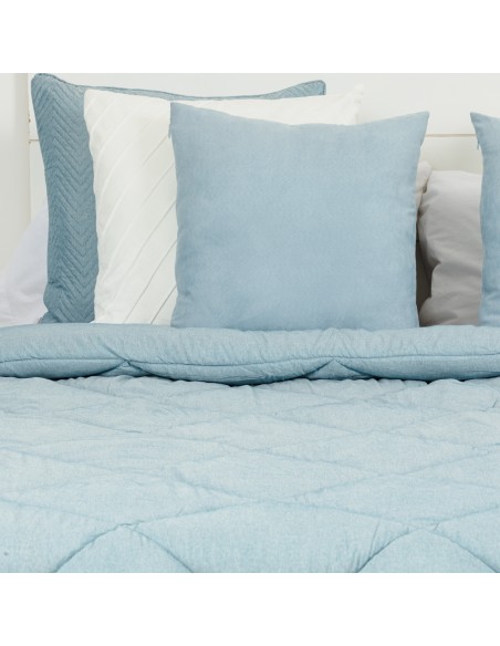 Trapunta effetto consumato tinta unita