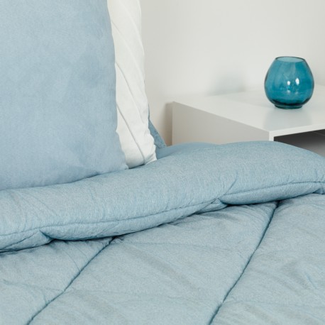 Trapunta effetto consumato tinta unita