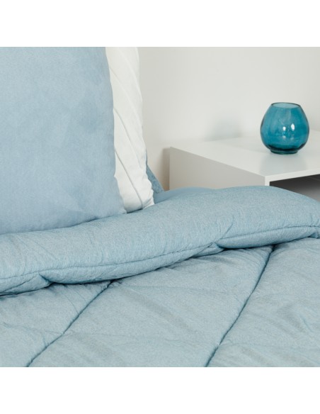 Trapunta effetto consumato tinta unita