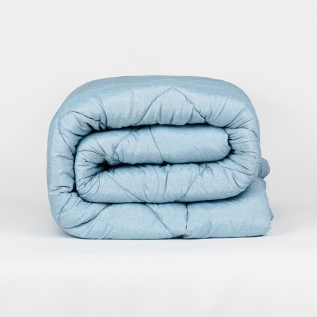 Trapunta effetto consumato tinta unita