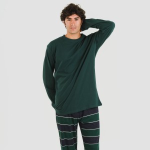 Pigiama lungo uomo cotone Lorenzo verde