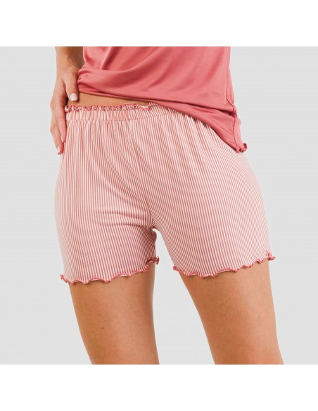 Pigiama corto mezza manica soft Raya Aliena marsala Pigiama corto mezza manica soft Raya Aliena marsala