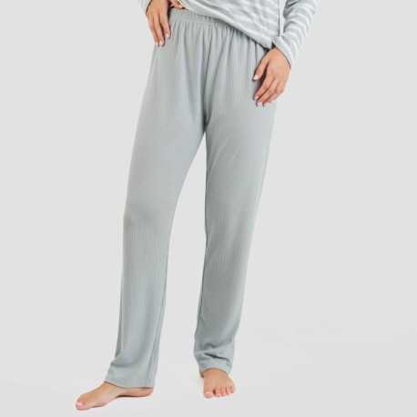 Pigiama a costine bicolore