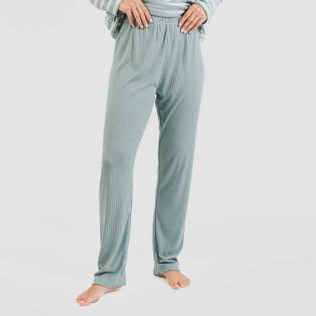 Pigiama a costine bicolore