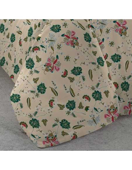 Copripiumino cotone María verde militare