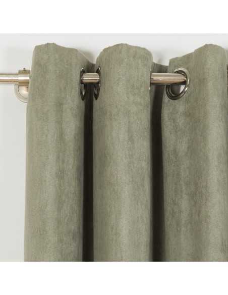 Tenda in pelle scamosciata tinta unita