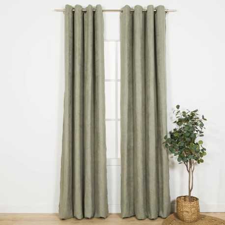 Tenda in pelle scamosciata tinta unita