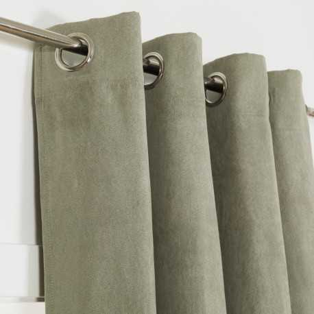 Tenda in pelle scamosciata tinta unita