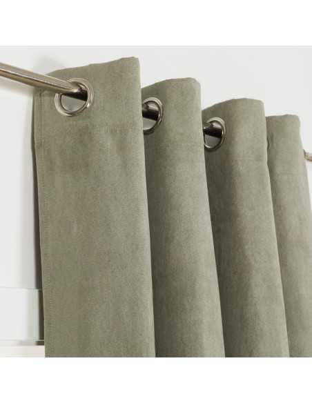 Tenda in pelle scamosciata tinta unita