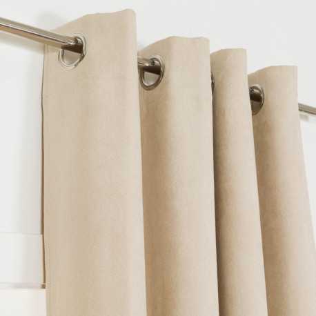 Tenda in pelle scamosciata tinta unita