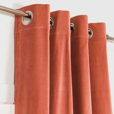 Tenda velluto cotone tinta unita