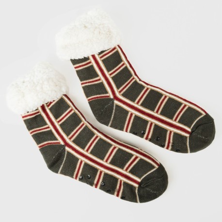 Calzini donna Cuadro Nelby verde militare