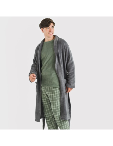 Vestaglia pile coral tinta unita Vestaglia pile coral tinta unita