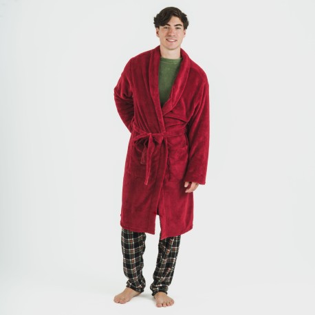 Vestaglia pile coral tinta unita