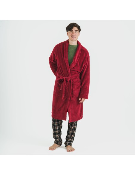 Vestaglia pile coral tinta unita Vestaglia pile coral tinta unita