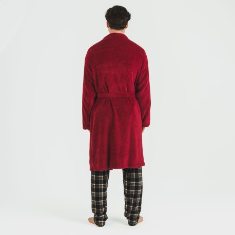 Vestaglia pile coral tinta unita