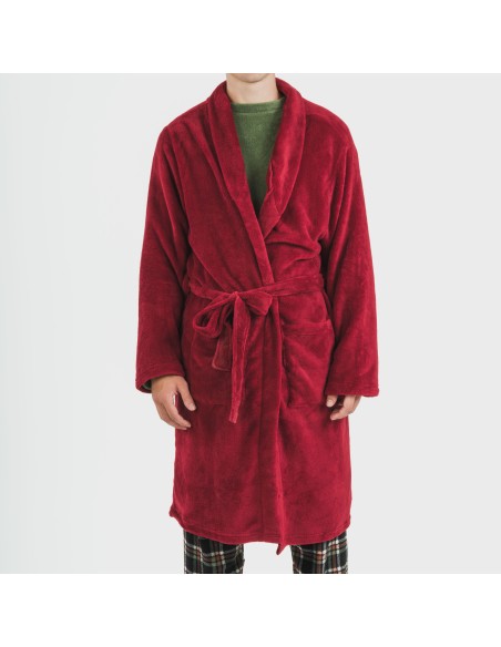 Vestaglia pile coral tinta unita Vestaglia pile coral tinta unita