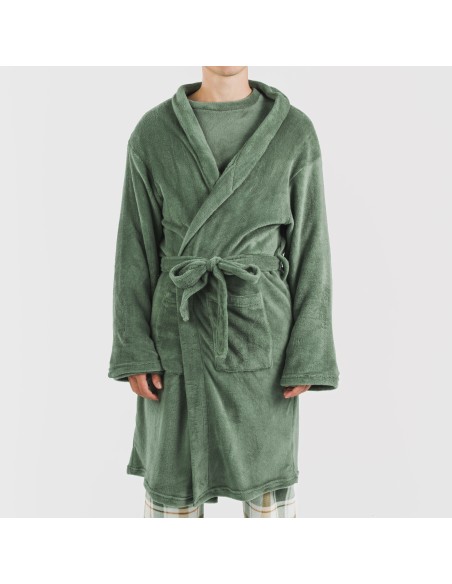 Vestaglia pile coral tinta unita Vestaglia pile coral tinta unita