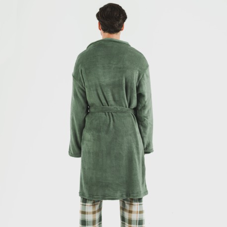 Vestaglia pile coral tinta unita