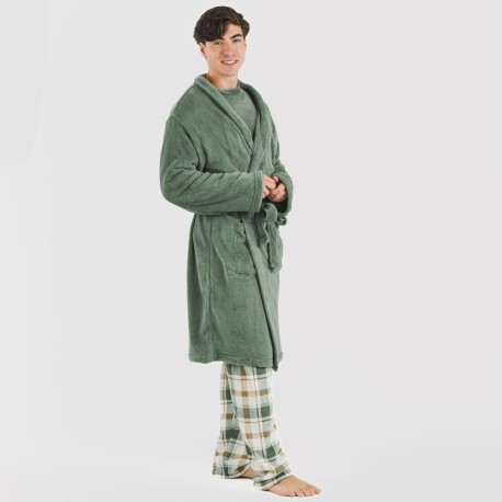 Vestaglia pile coral tinta unita