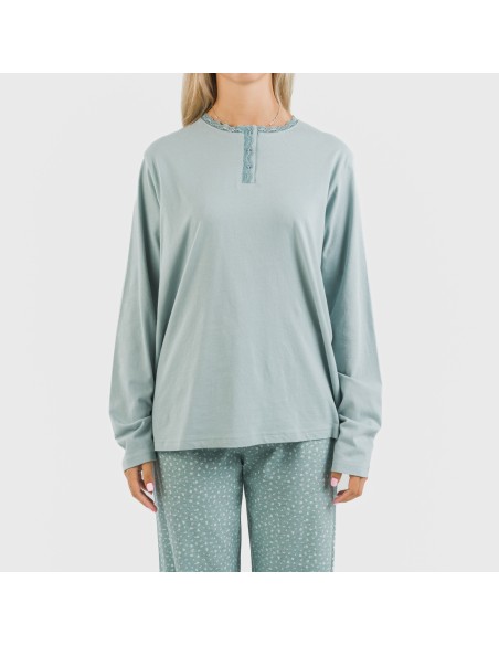 Pigiama lungo cotone Anita indaco Pigiama lungo cotone Anita indaco