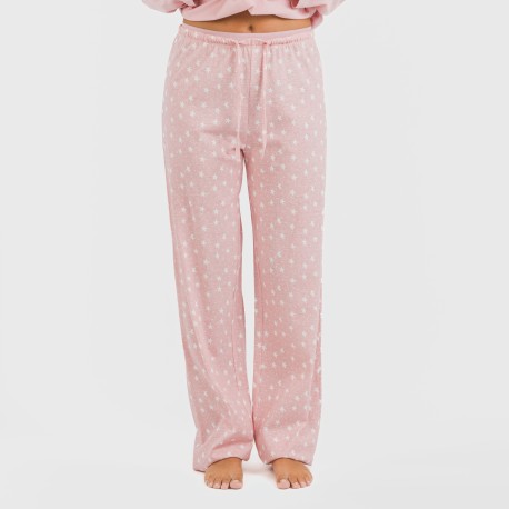 Pigiama lungo cotone Kim rosa