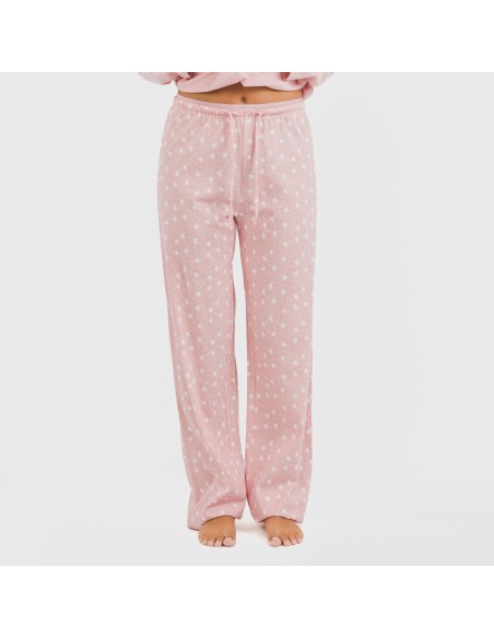 Pigiama lungo cotone Kim rosa Pigiama lungo cotone Kim rosa