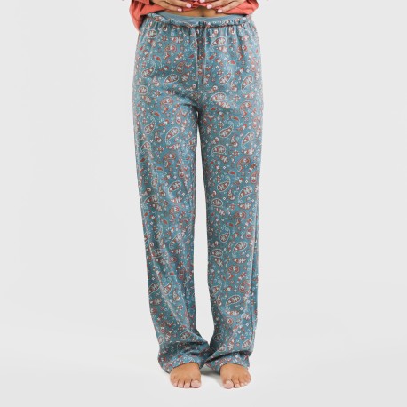 Pigiama lungo cotone Campiña rame