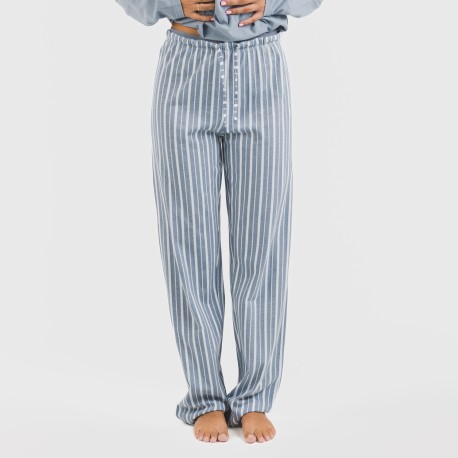 Pigiama lungo cotone Raya Tomas indaco