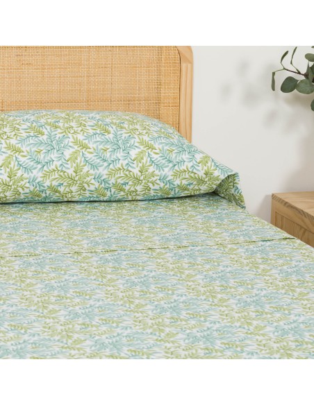 Set di lenzuola cotone Zafra verde