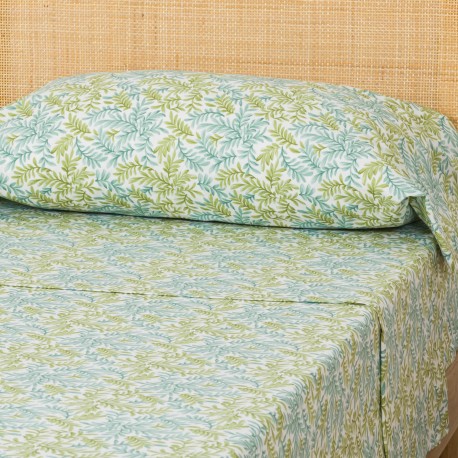 Set di lenzuola cotone Zafra verde