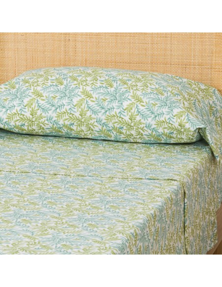 Set di lenzuola cotone Zafra verde