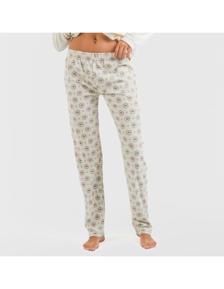 Pigiama pile polare Tulina bianco antico