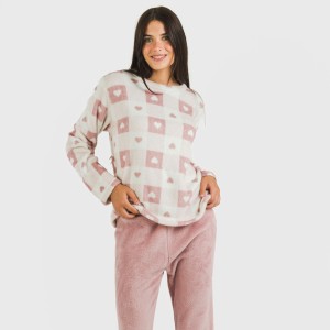 Pigiama pile coral Aurora rosa 2