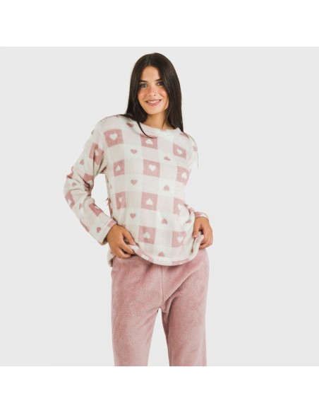 Pigiama pile coral Aurora rosa Pigiama pile coral Aurora rosa