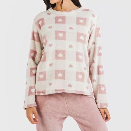 Pigiama pile coral Aurora rosa