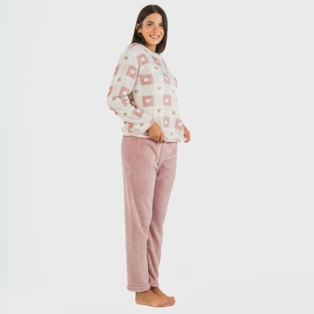 Pigiama pile coral Aurora rosa